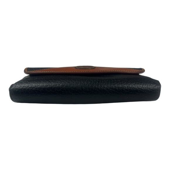 DOONEY & BOURKE Wallet Clutch Navy Blue Tan Vintage Kiss-Lock Bifold Classic - Picture 3 of 15